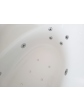 Sanplast Comfort white corner bathtub with hydromassage 140x100